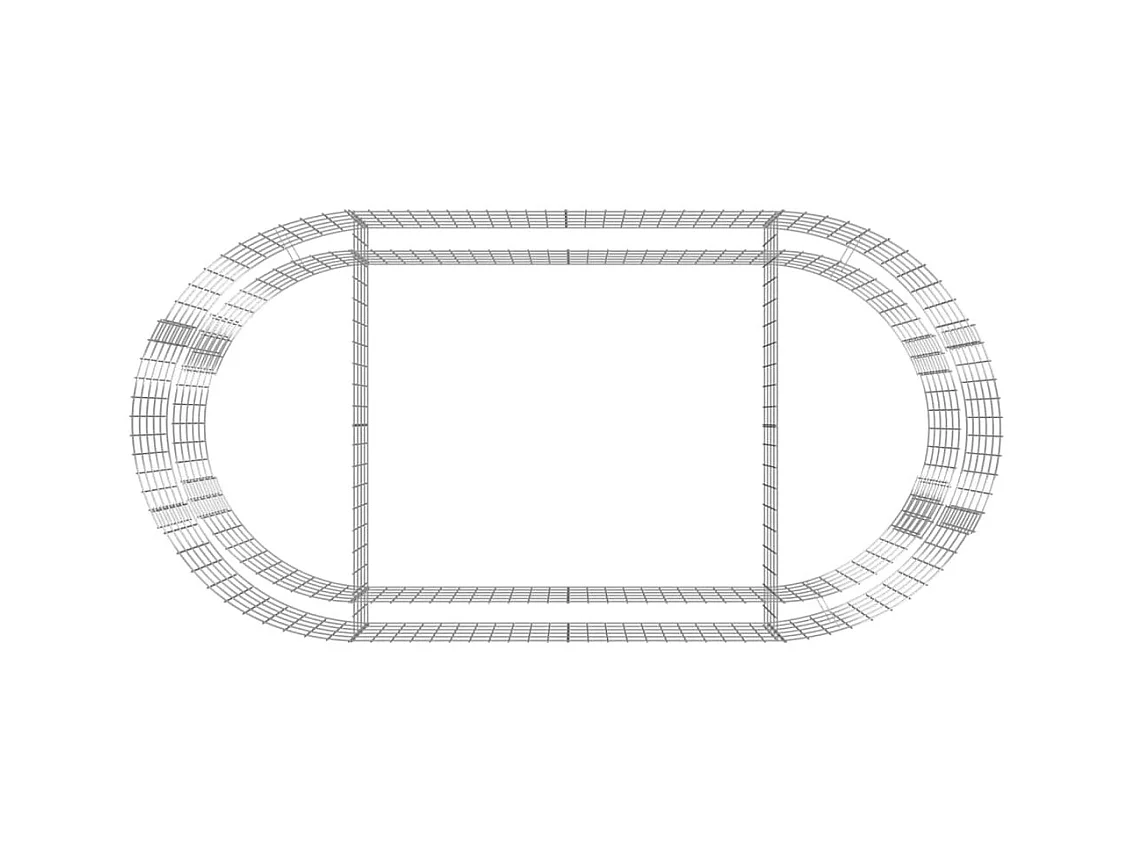 Lit surélevé à gabion Fer galvanisé 200x100x50 cm