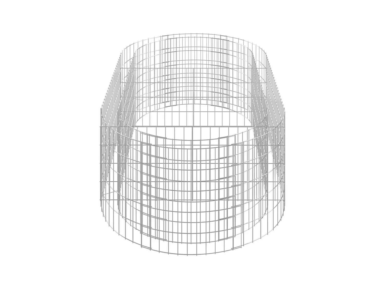 Lit surélevé à gabion Fer galvanisé 200x100x50 cm