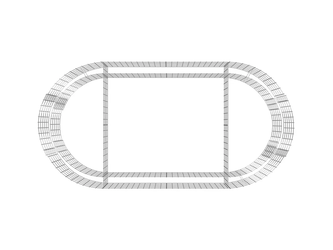 Lit surélevé à gabion Fer galvanisé 200x100x50 cm
