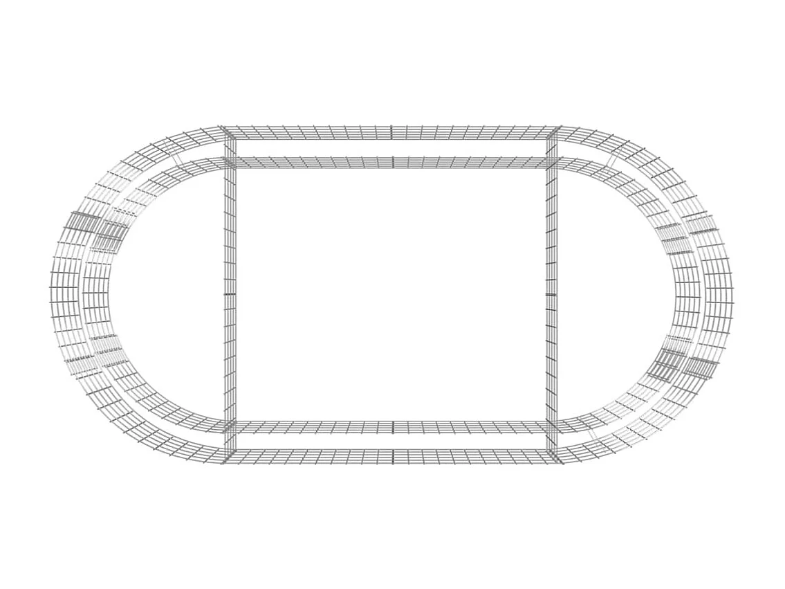 Lit surélevé à gabion Fer galvanisé 200x100x50 cm