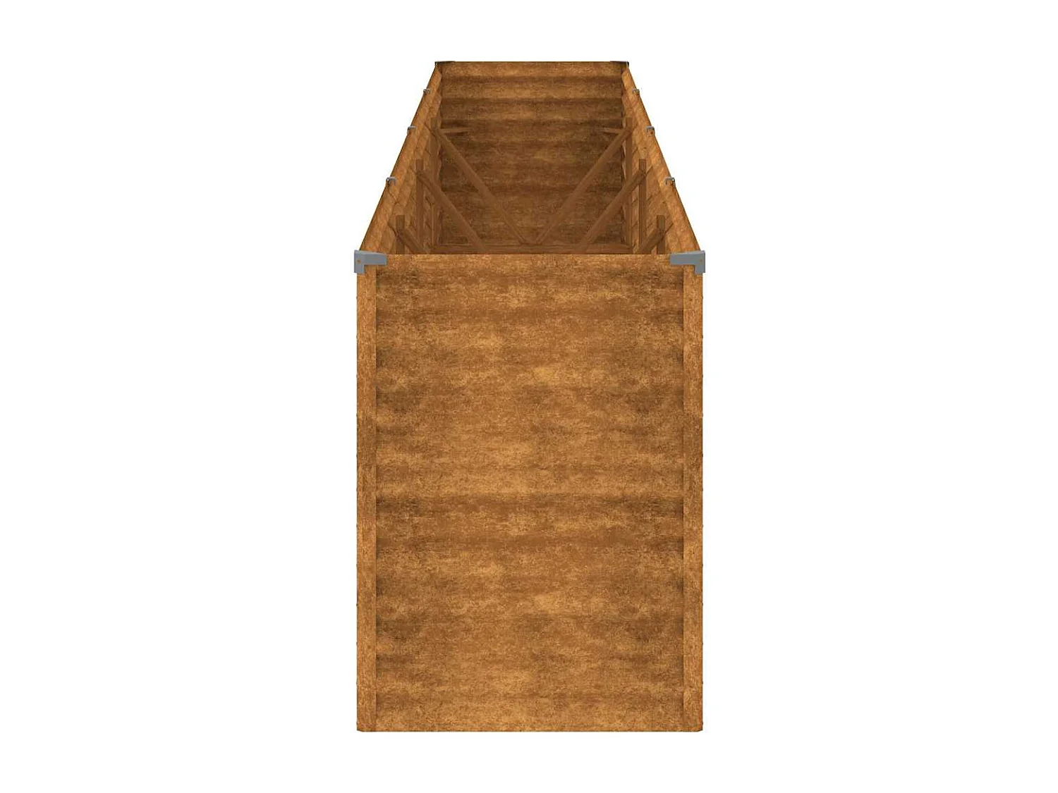 Letto da giardino rialzato 385x50x69 cm in acciaio corten