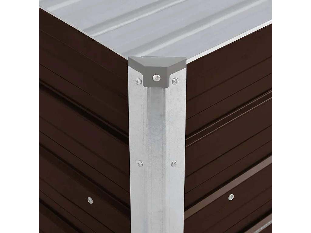 Lit surélevé de jardin Marron 100x40x45 cm Acier galvanisé