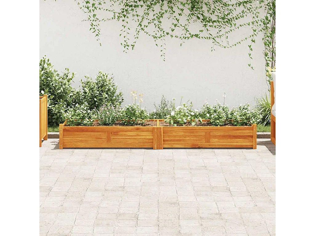 Lit surélevé de jardin Bois d'acacia 200x50x25 cm