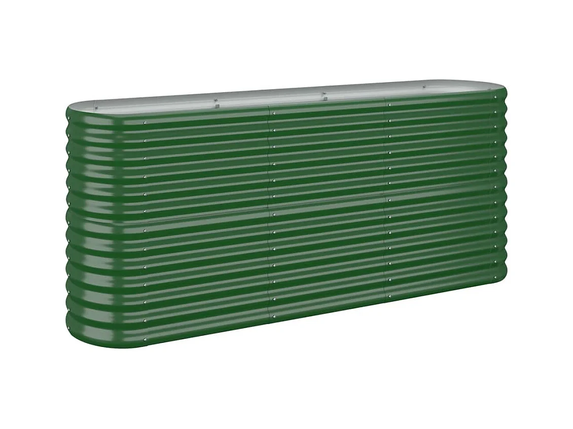 Verhoogd tuinbed gepoedercoat staal 152x40x68 cm groen
