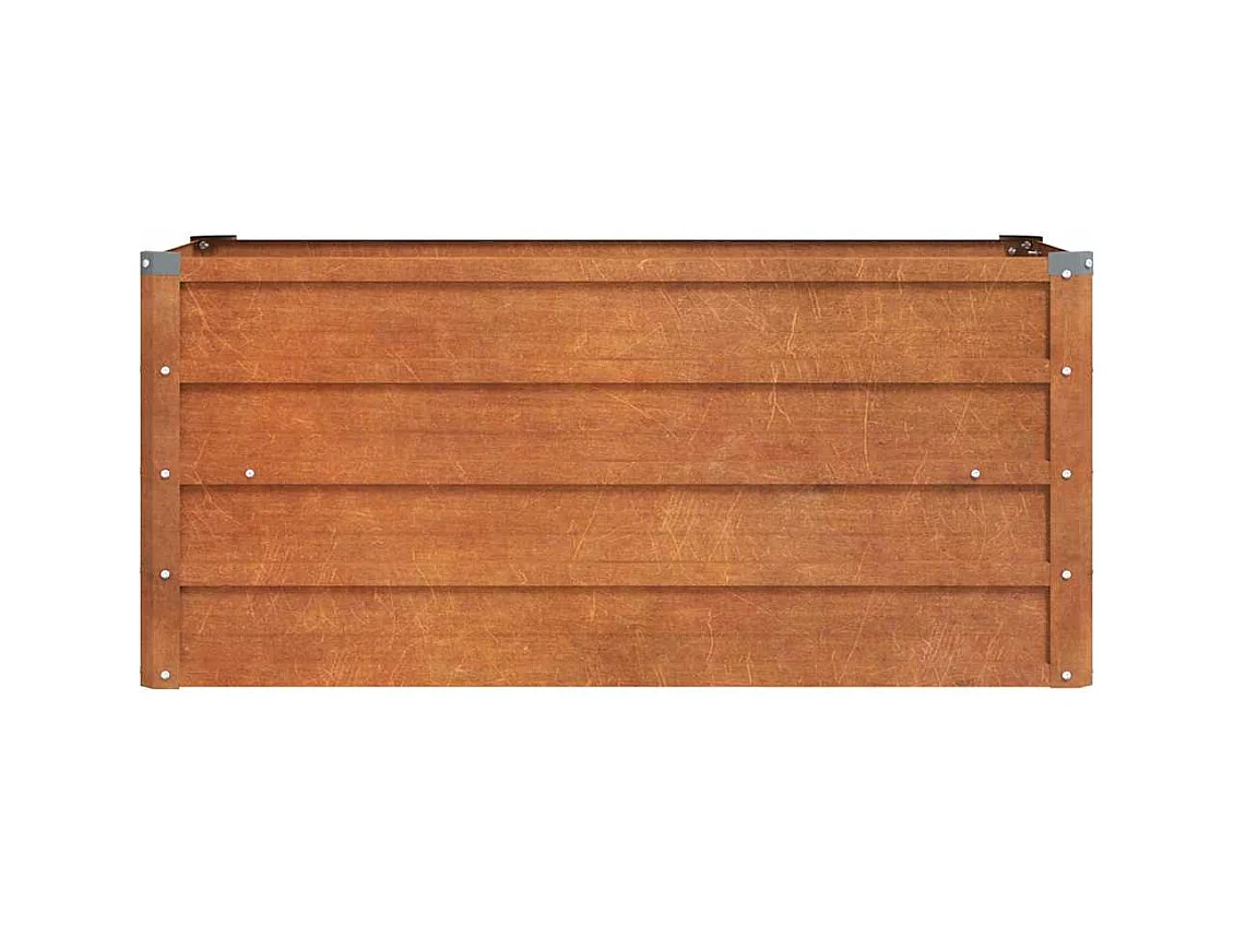 Lit surélevé de jardin rouillé 100x40x45 cm acier corten