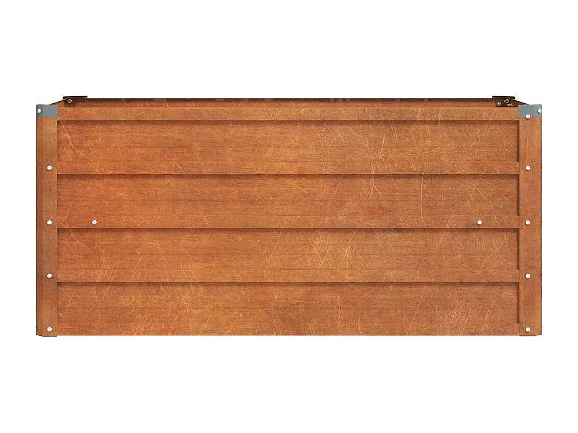 Lit surélevé de jardin rouillé 100x40x45 cm acier corten