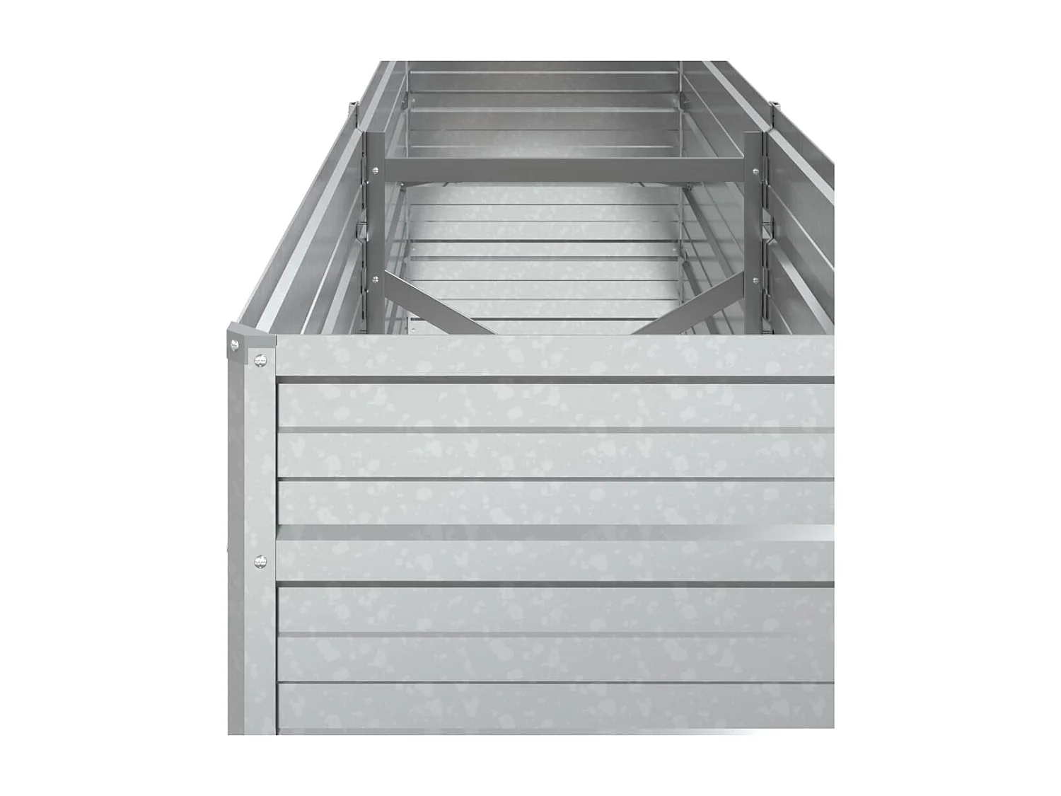 Verhoogd tuinbed 160x40x45 cm Gegalvaniseerd staal Zilver