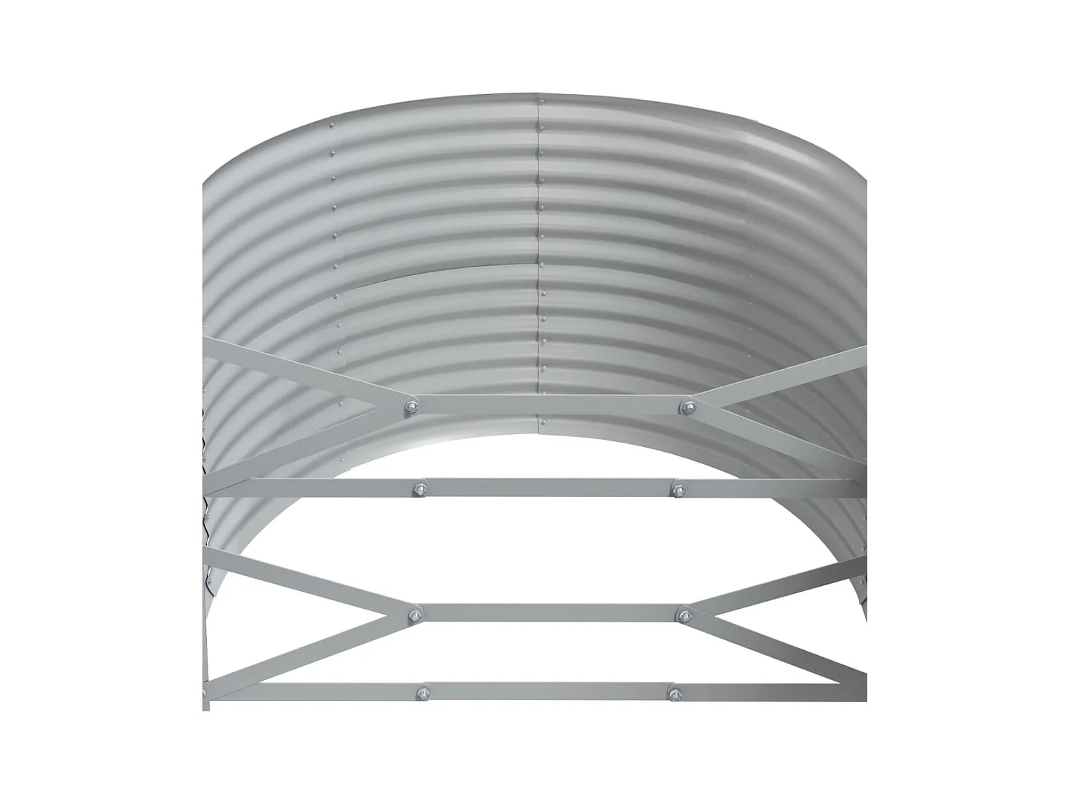 Verhoogd tuinbed gepoedercoat staal 249x100x68cm grijs