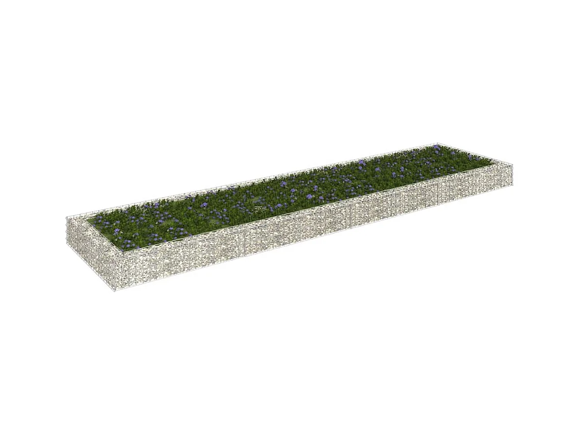 Gabion verhoogde bak Gegalvaniseerd staal 400x100x20 cm
