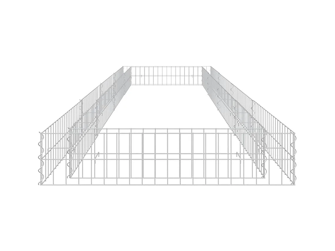 Gabion verhoogde bak Gegalvaniseerd staal 400x100x20 cm