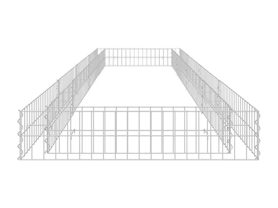 Lit surélevé à gabion Acier galvanisé 400x100x20 cm