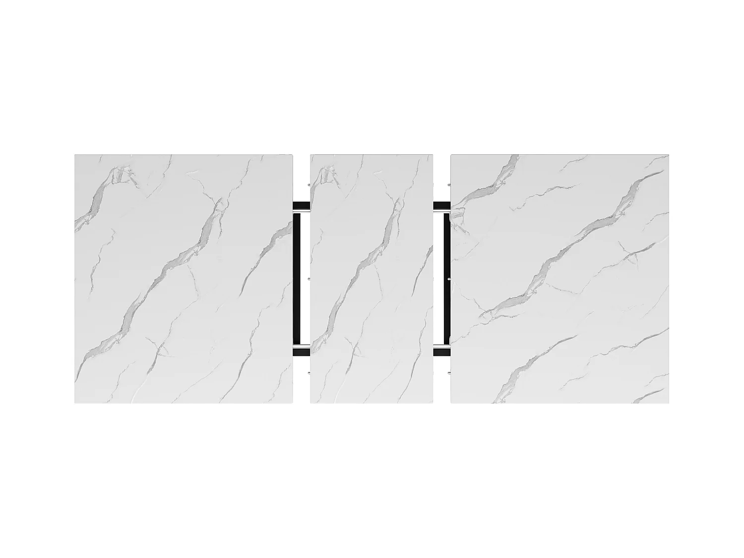 Mesa extensible con 8 sillas, fabricada en MDF y metal, patas en forma de V en oro, negro y natural (118-157x70x75 cm)