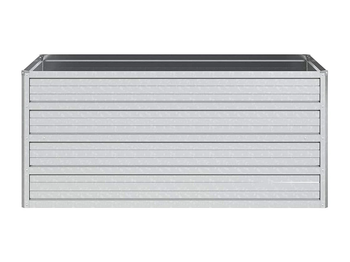 Lit surélevé de jardin 100x40x45 cm Acier galvanisé Argenté