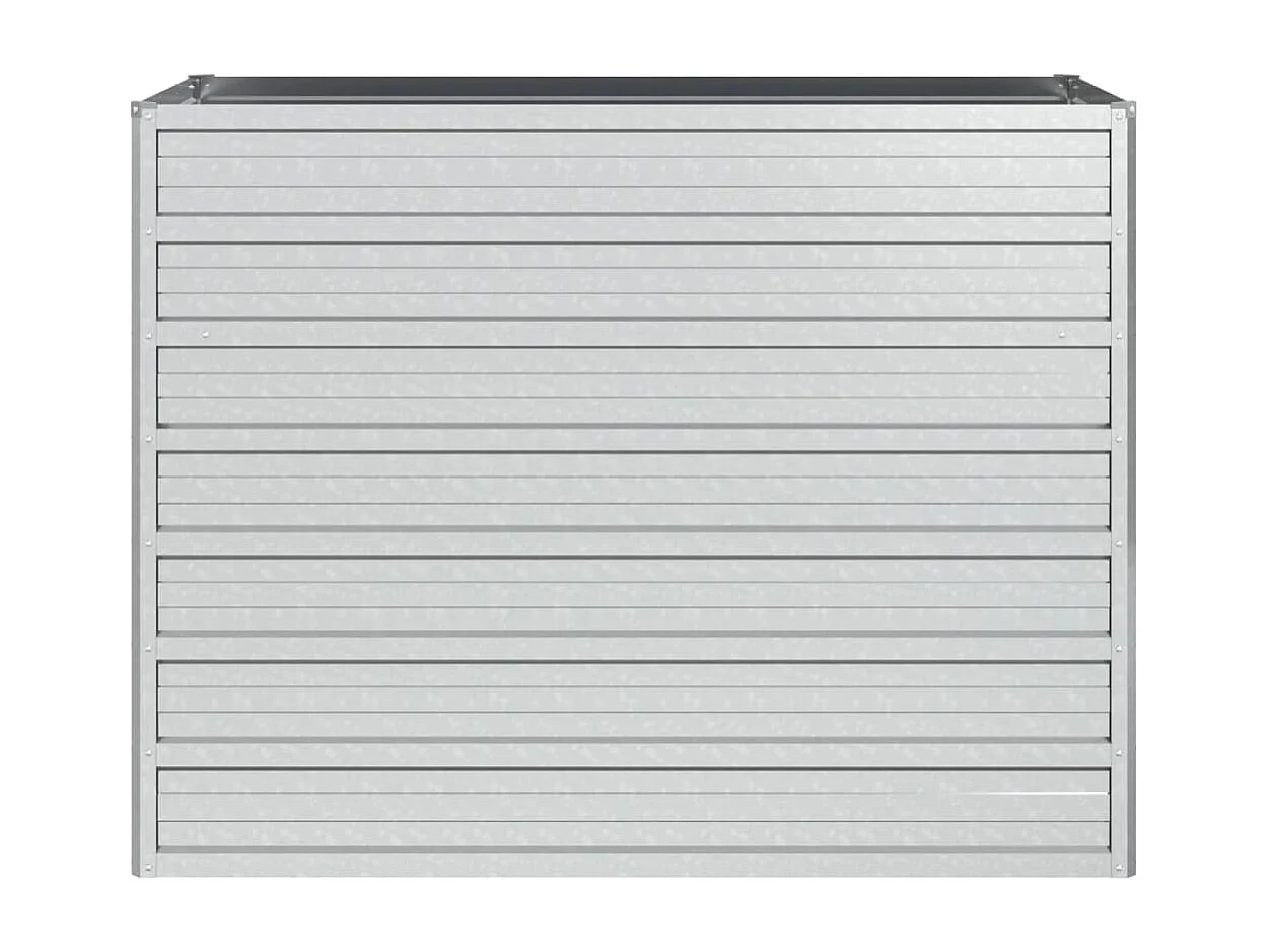 Lit surélevé de jardin 100x40x77 cm Acier galvanisé Argenté