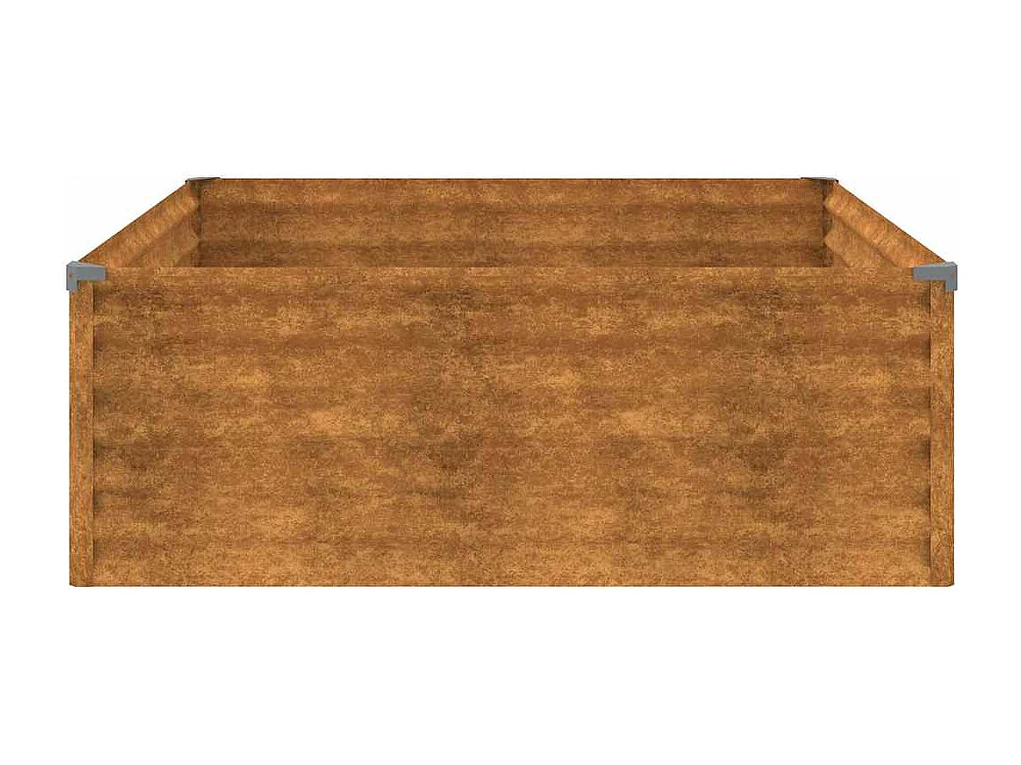 Lit surélevé de jardin 100x100x36 cm acier corten