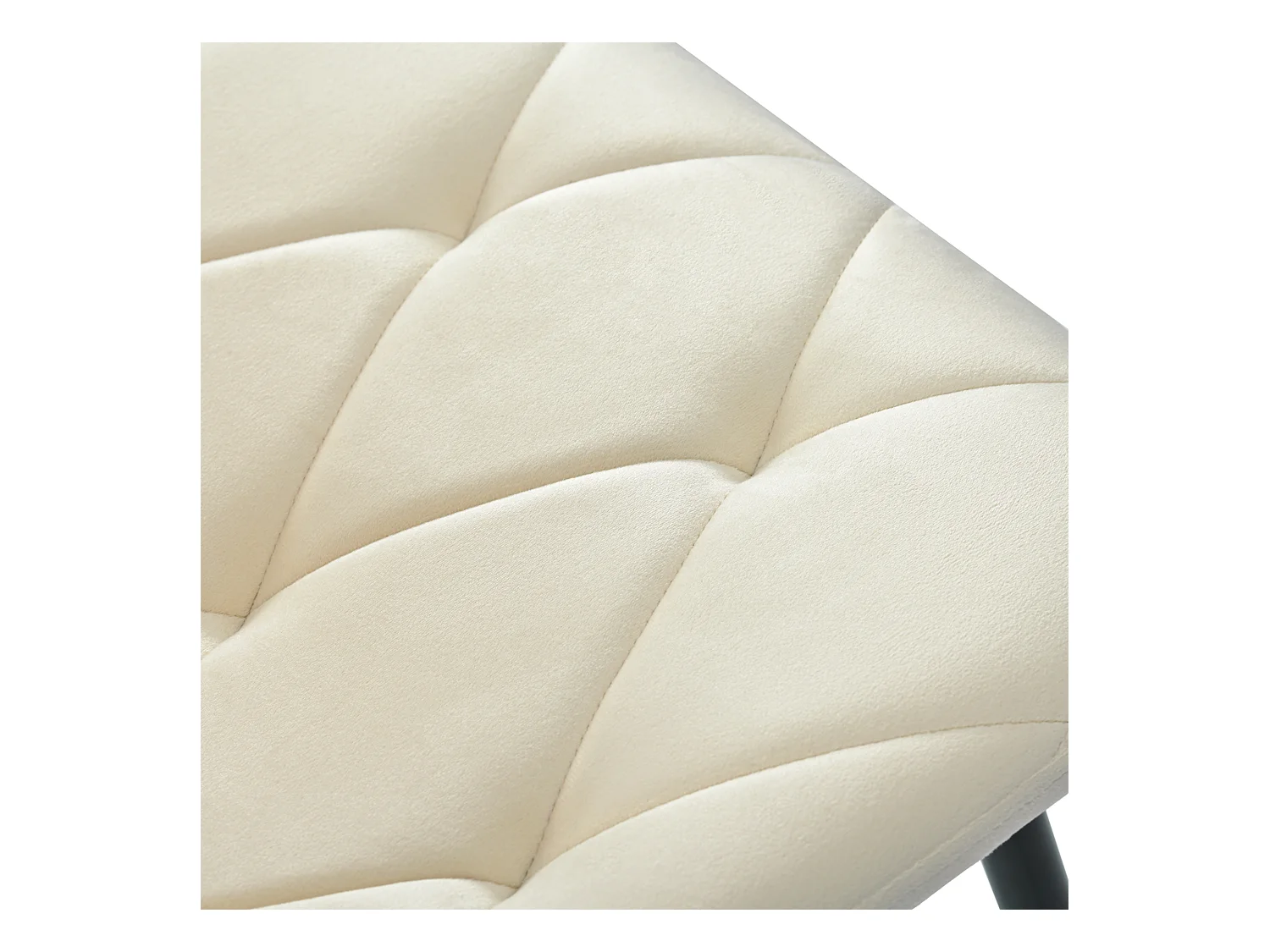 Set da pranzo (set 117x68 cm, tavolo rettangolare con 4 sedie, sedie in velluto beige, gambe del tavolo dorate) (117x68x75 cm)