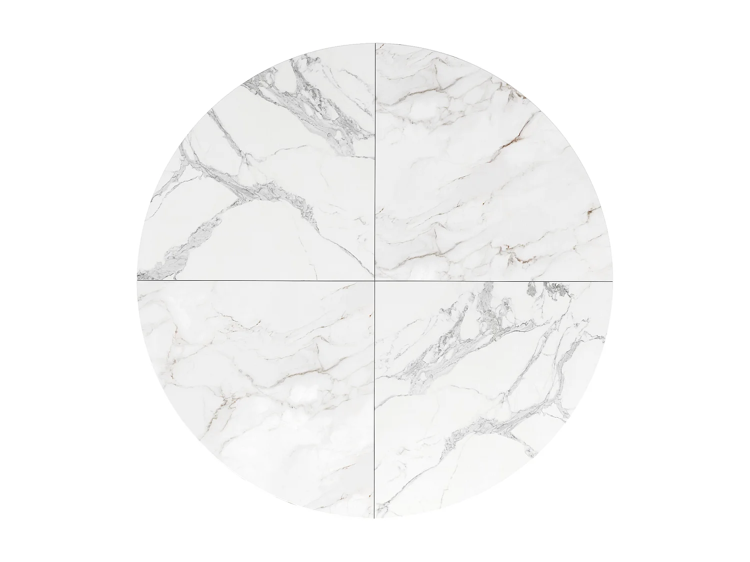 Ensemble de table à manger (5 pièces), table ronde avec 4 chaises, MDF blanc, siège en velours gris (100×100×76 cm)