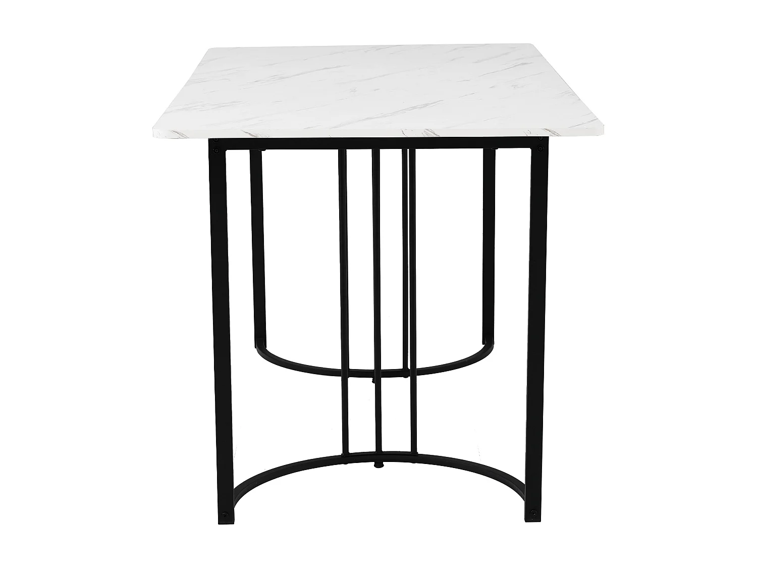 Ensemble de salle à manger 5 pièces, table 140x80 cm avec 4 chaises velours beige, pieds métalliques noirs et dorés, MDF blanc (140x80x75 cm)