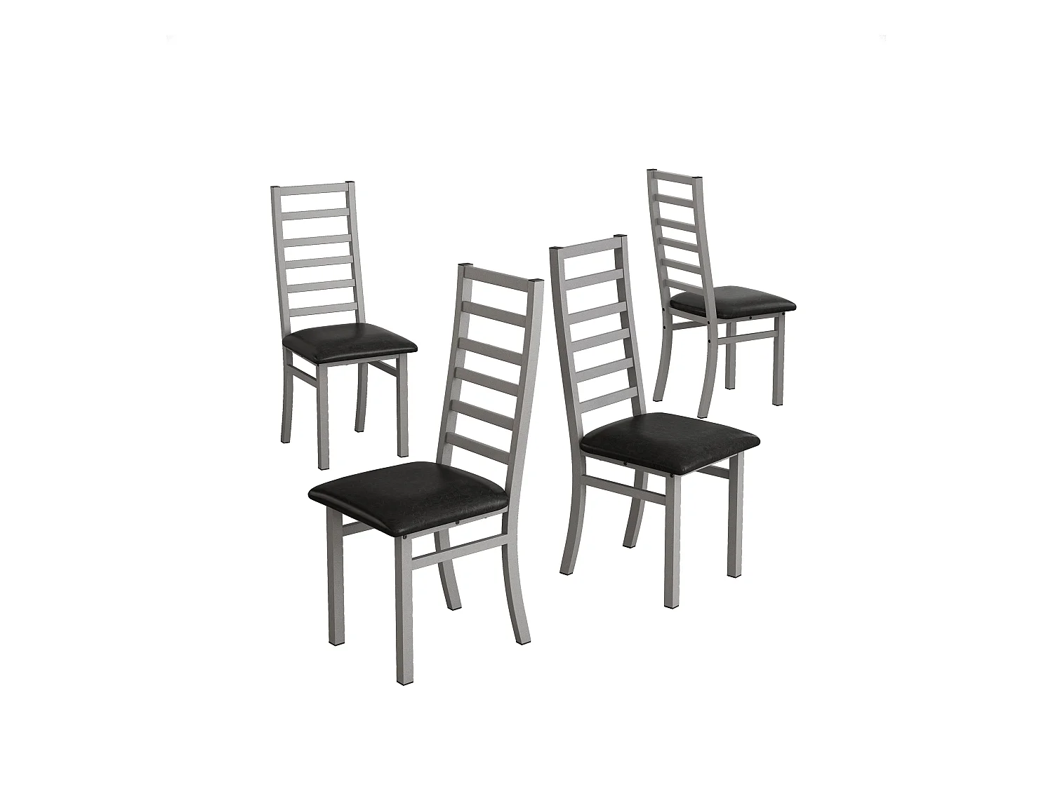 Ensemble de table à manger pour 4, table tulipe 120CM avec 4 chaises, pour salle à manger, café, petits espaces  (120x120x75 cm)