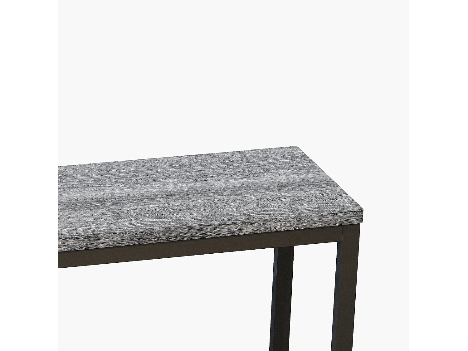 Table à Manger Extensible, Table de Bar Moderne, MDF, Gris (140/180x70x76.5 cm)