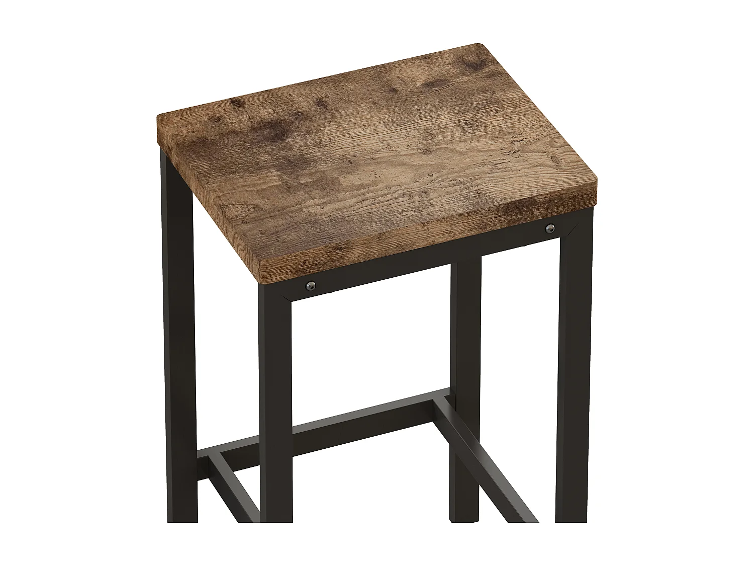 Table de Salle à Manger Longue avec 3 Tabourets, Design Moderne, MDF et Métal, Naturel (148x40x90 cm)