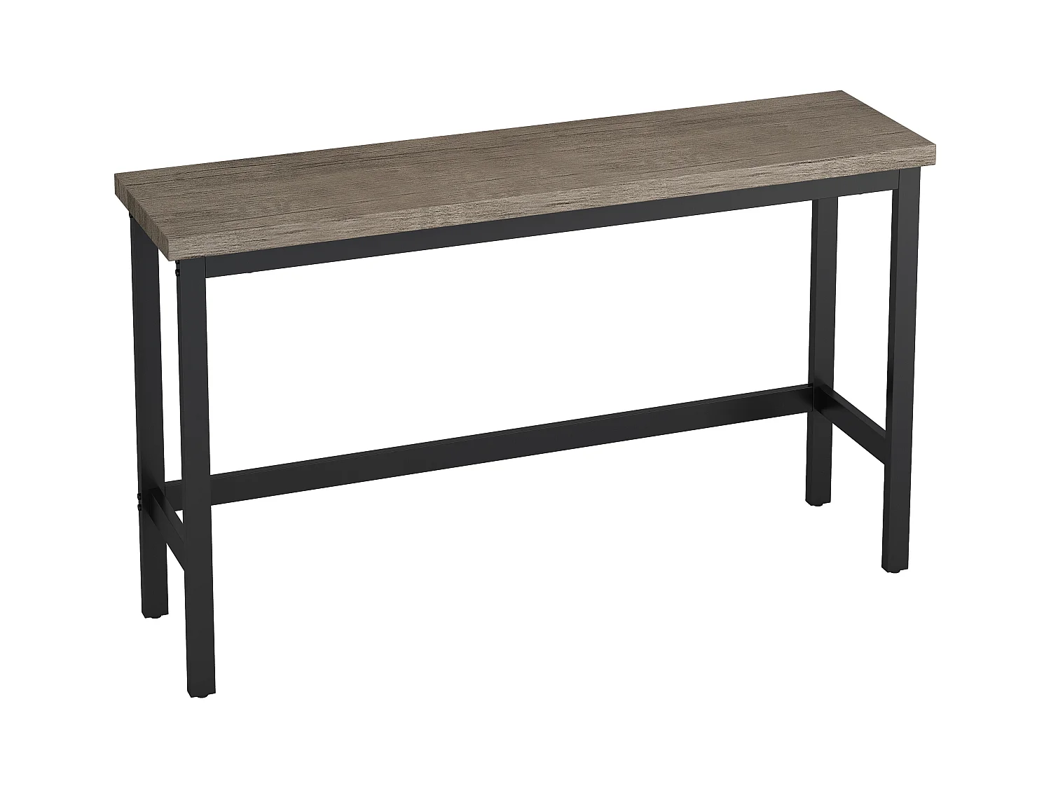 Table à Manger Extensible, Table de Bar Moderne, MDF, Gris (140/180x70x76.5 cm) avec 3 Tabourets