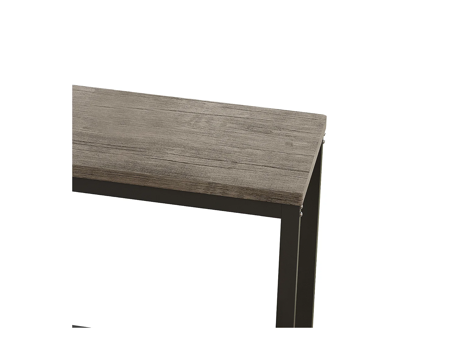 Uitschuifbare eettafel, moderne bartafel, MDF, grijs (140/180x70x76,5 cm) met 3 krukken