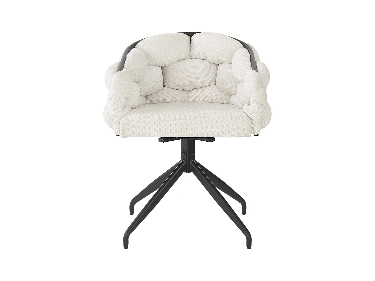 Chaises pivotantes 360° en velours (2 pièces), design moderne, métal doré, beige (45x44x77.5 cm)