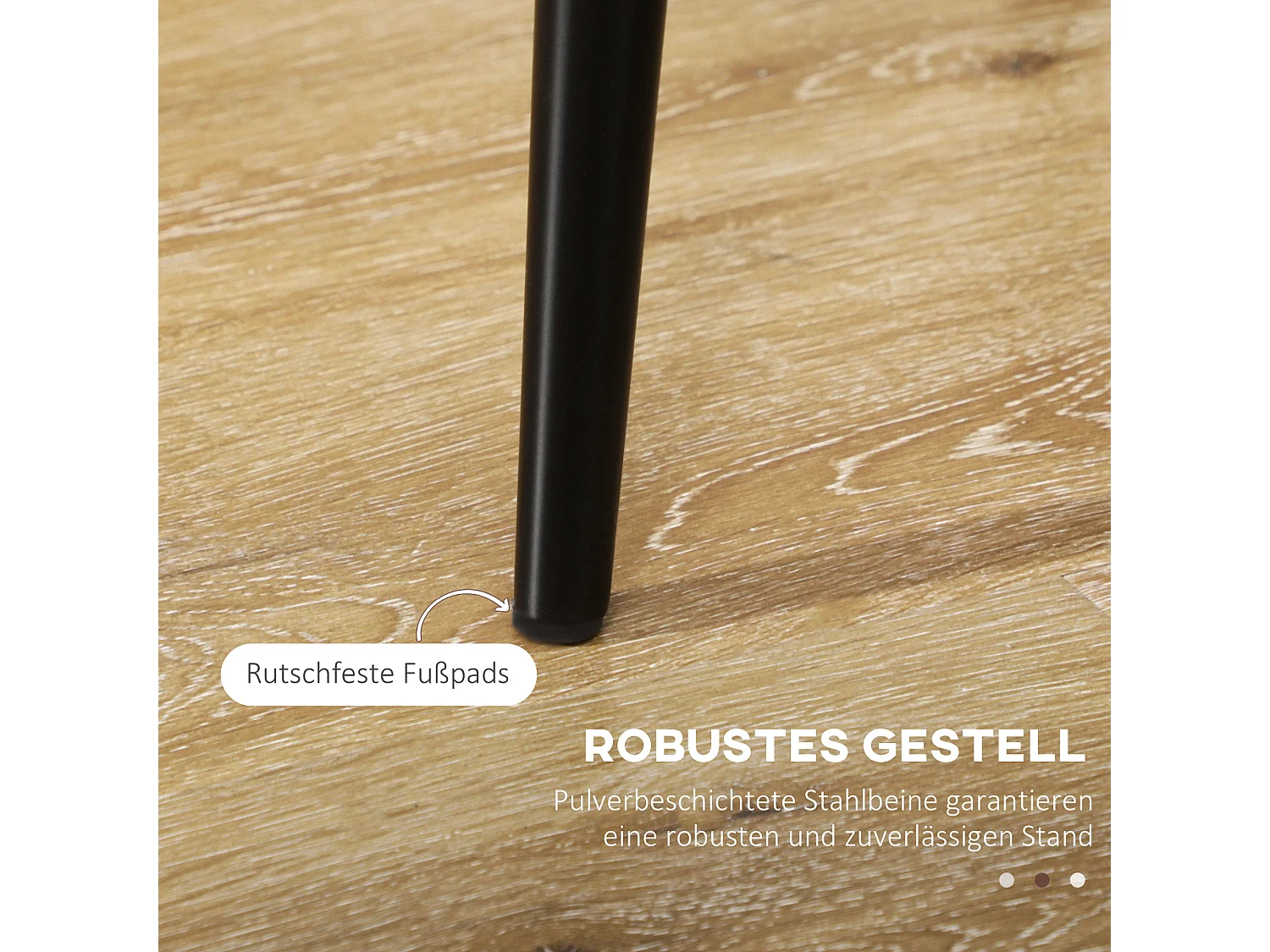 Set van 4 eetkamerstoelen, rugleuning met fluweel, stalen frame, grijs (46x65x87cm)