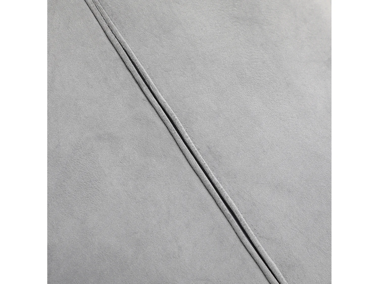 Lot de 4 chaises de salle à manger, dossier rembourré velours, structure acier, gris (46x65x87cm)