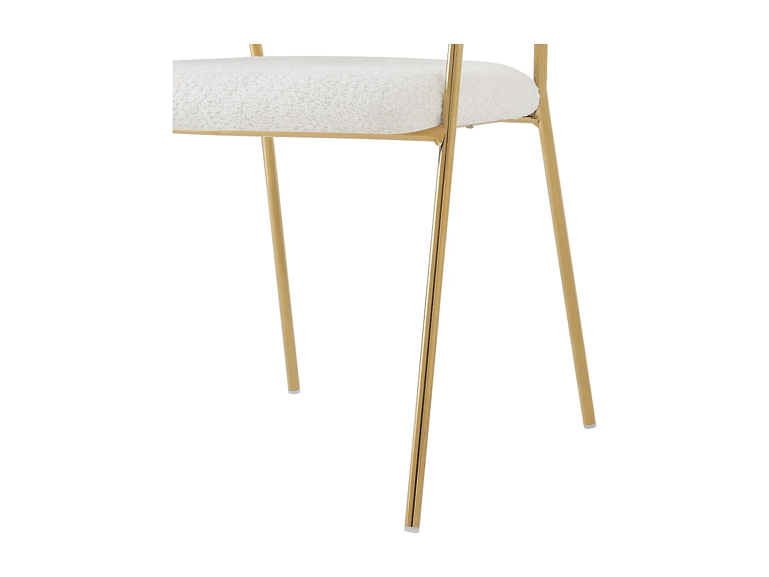 Ensemble 6 chaises de salle à manger, design moderne, tissu velours gris, pieds métal doré, ergonomique, accoudoirs (51x44x77 cm)