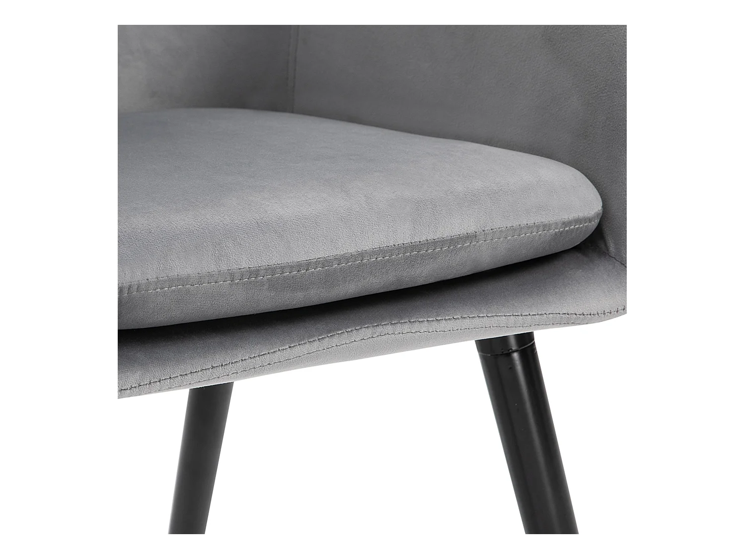 Lot de 2 chaises de salle à manger, chaise avec dossier, tissu velours, pieds en bois, blanc (54x56x74 cm)