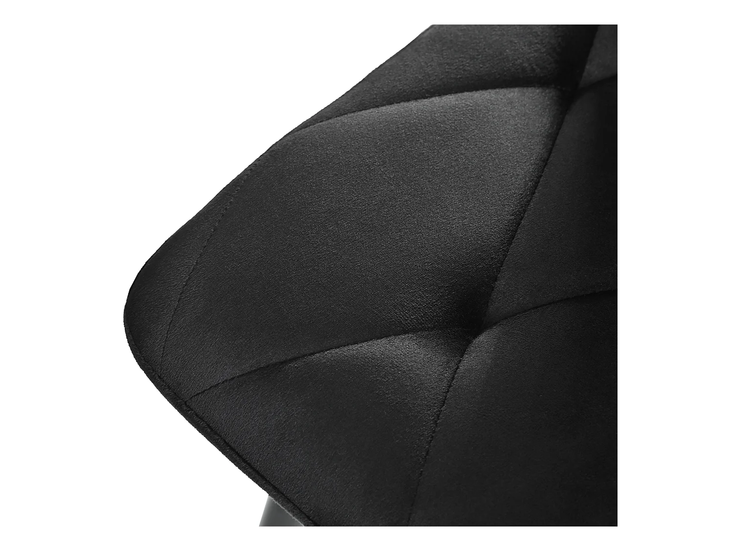 Esszimmerstuhl (4 St), Polsterstuhl Design Stuhl, Twill Samt Sitzfläche, Metallgestell, Rückenlehne, Schwarze Metallbeine, Beige (45x40x86 cm)