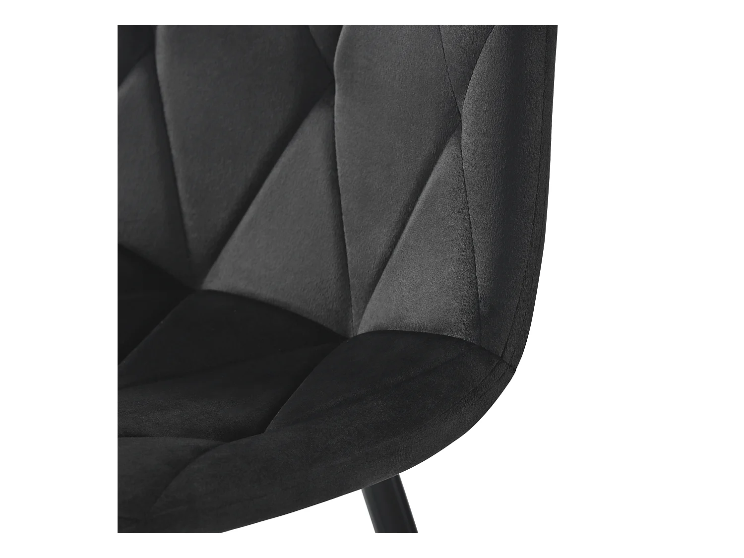 Esszimmerstuhl (4 St), Polsterstuhl Design Stuhl, Twill Samt Sitzfläche, Metallgestell, Rückenlehne, Schwarze Metallbeine, Beige (45x40x86 cm)