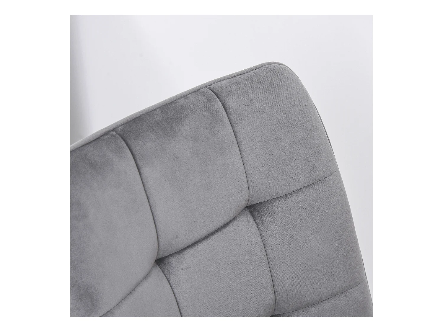 Eetkamerstoel, 2-delig, met kussens, metaal, grijs en zwart (45x63x90 cm)