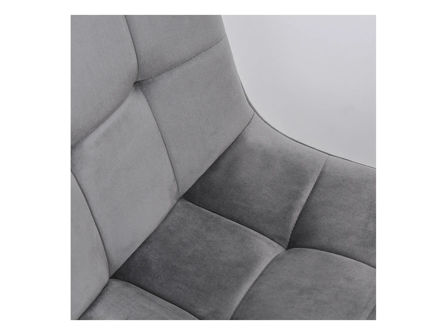 Eetkamerstoel, 2-delig, met kussens, metaal, grijs en zwart (45x63x90 cm)