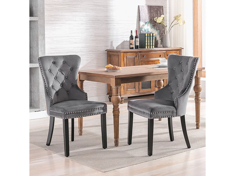 Conjunto de 4 sillas de comedor, diseño de rombos, sillón, patas de metal, terciopelo, amarillo (59,69x59,69x58,42 cm)