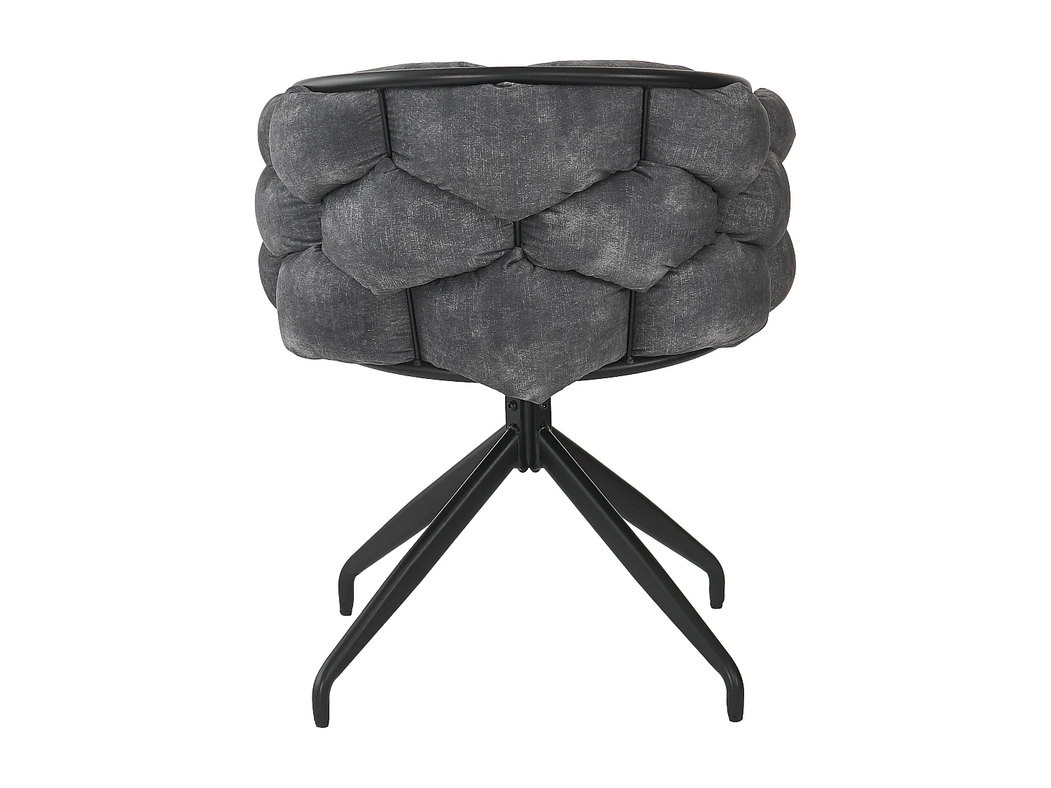 Luxe fluwelen stoelen (6 stuks), draaistoelen, 360° draaibaar, goudkleurig metaal, grijs (45x44x77,5 cm)