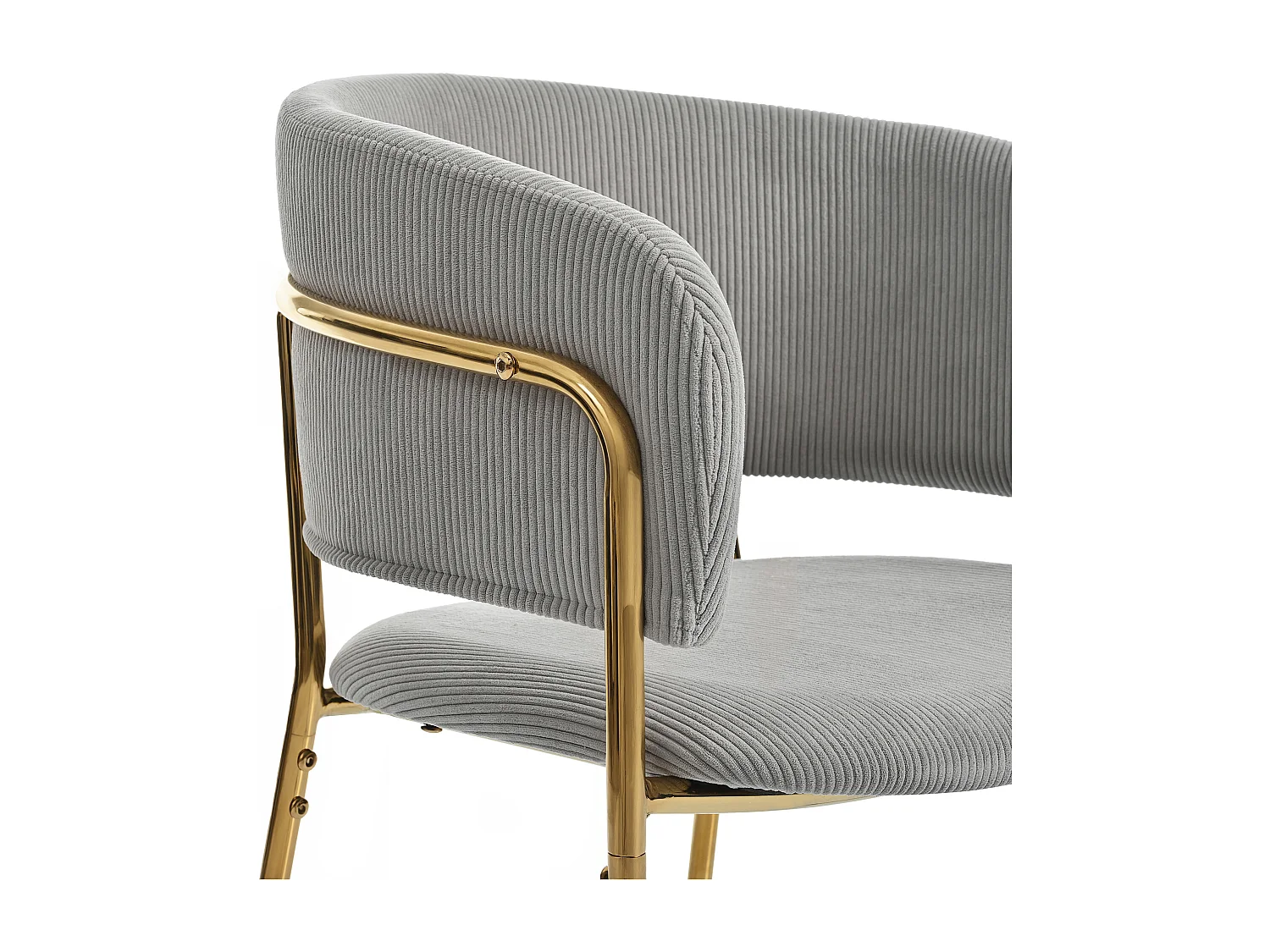 sillas de pana de diseño, patas inclinadas ajustables, metal y madera, gris (55x55x80cm)