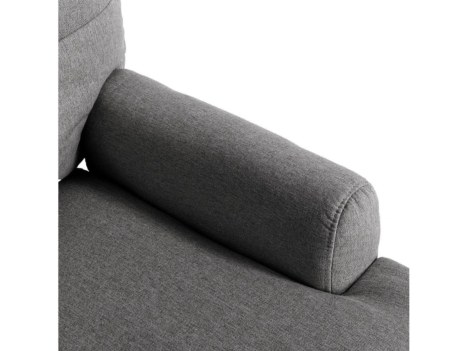 Poltrona relax reclinabile con poggiapiedi, schienale regolabile in 5 posizioni, contenitore laterale, tessuto grigio (65x96,5x60cm)