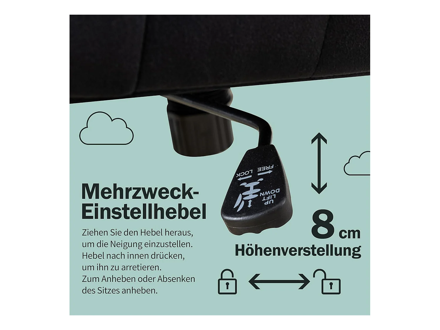 Silla de oficina ergonómica ajustable, sillón de terciopelo, con ruedas, para oficina/dormitorio, 150 kg, verde y dorado (73 x 76 x 86 cm)