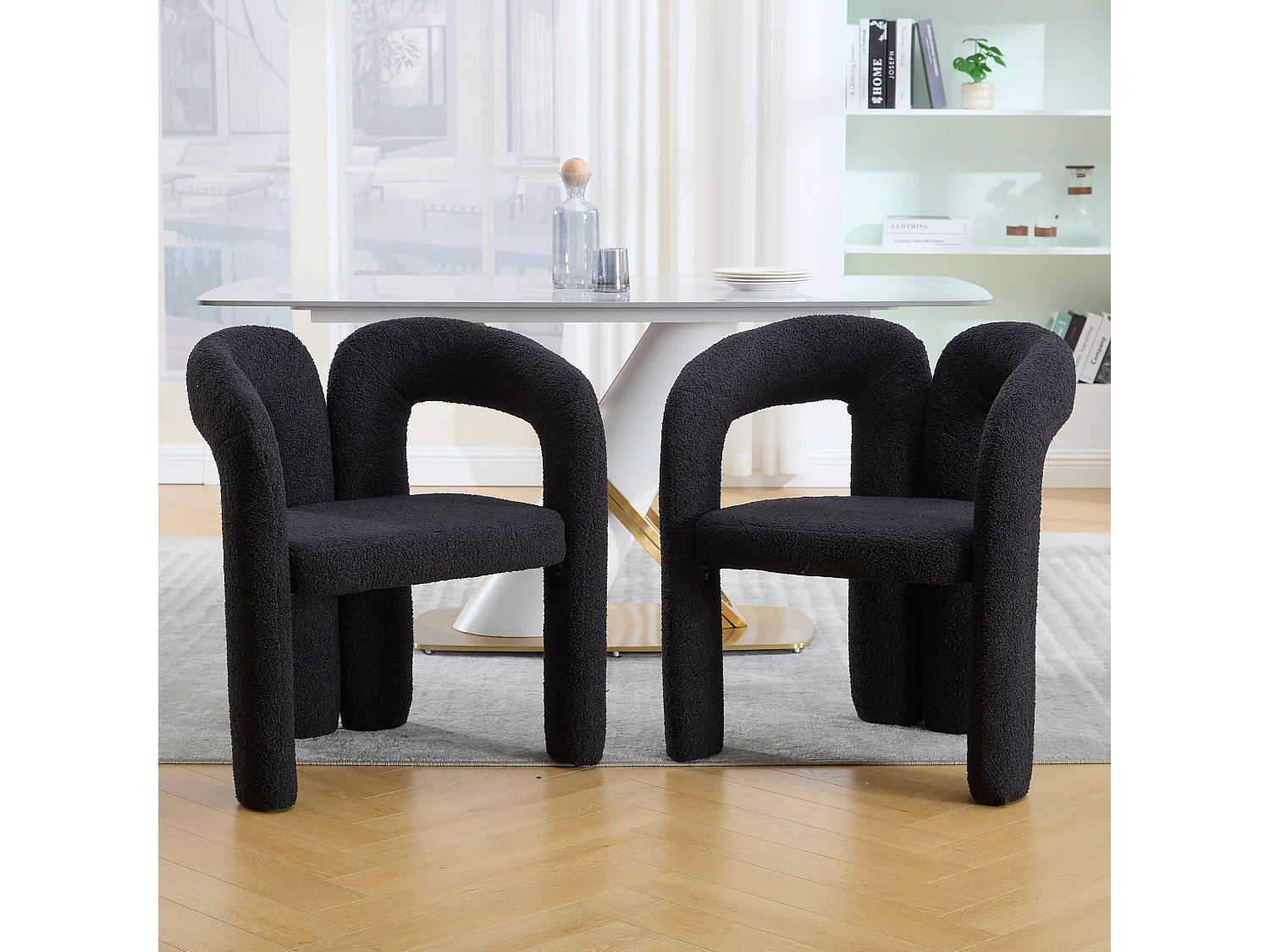 Fauteuil Ergonomique en Tissu peluche, Design Élégant, Confort Optimal, Olive, Pour Salon/Bureau à domicile (64x50.5x71 cm)