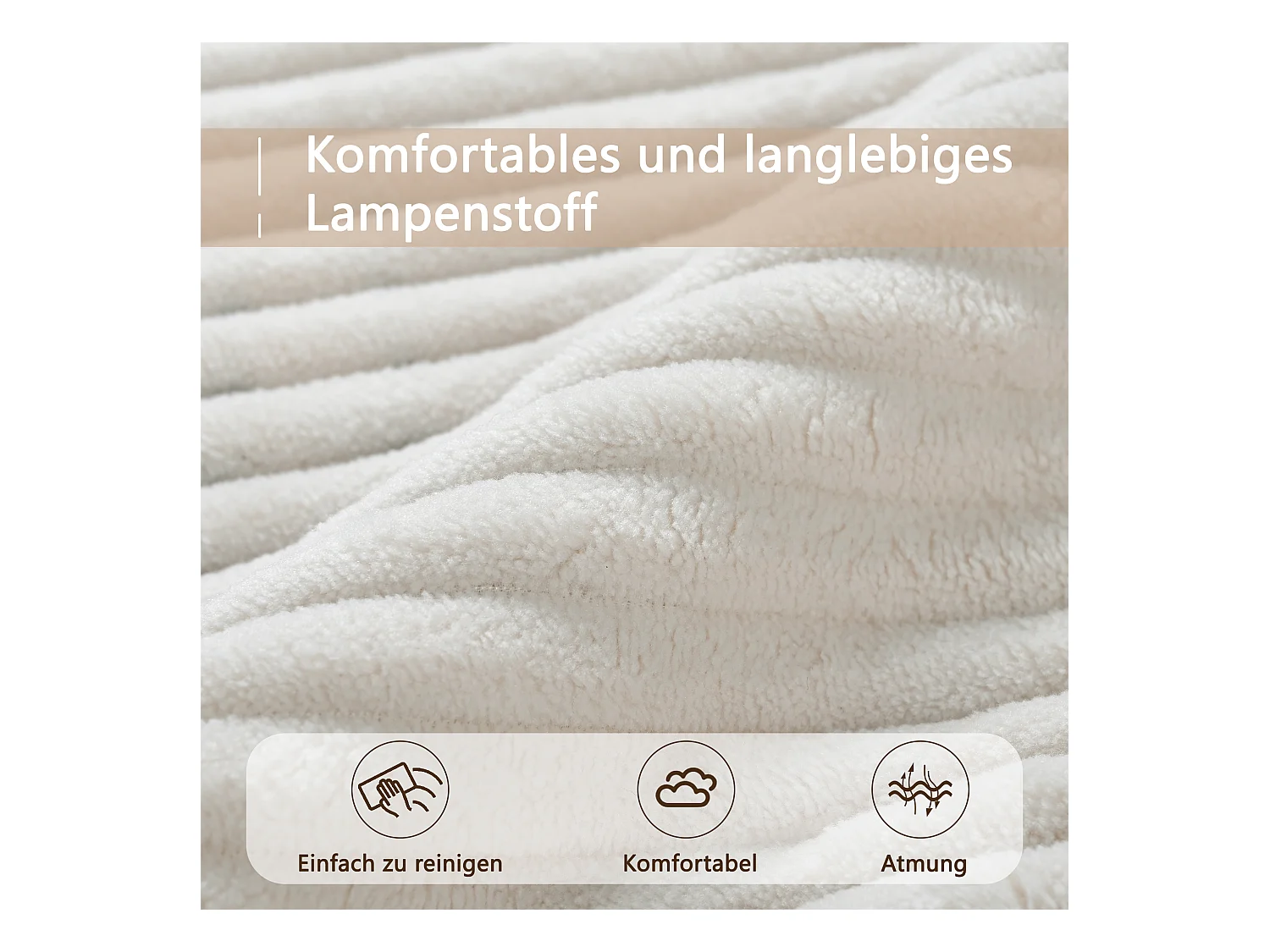 Canapé modulable avec coussins doubles, velours, Pouf amovible, blanc (258x86.1x87.8 cm)