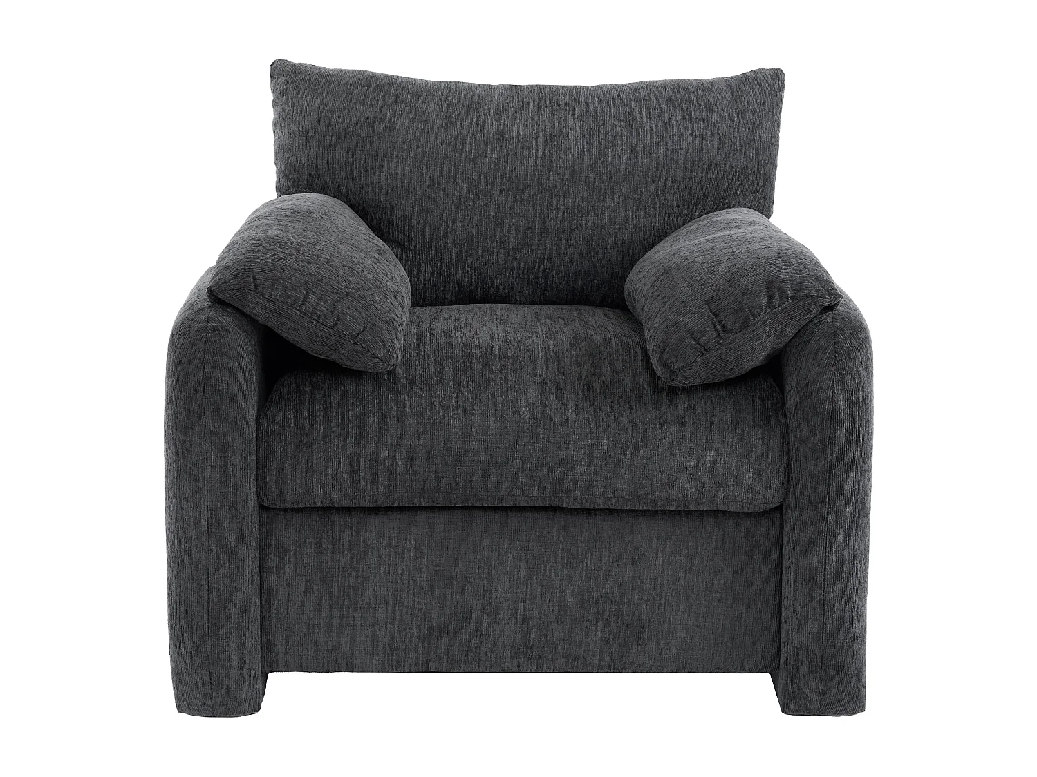 Sofá de 1 plaza, diseño moderno, en chenilla, beige (96x82x84 cm)