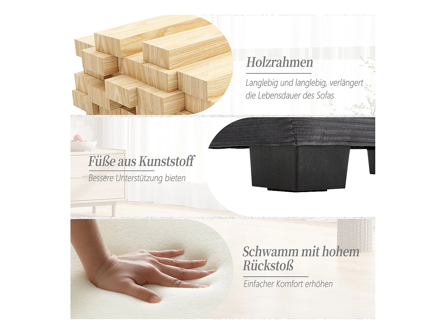 Moderne 2-zitsbank, omvormbaar matras, eenpersoonskussen, comfortabel, grijs (lengte x breedte x hoogte cm)