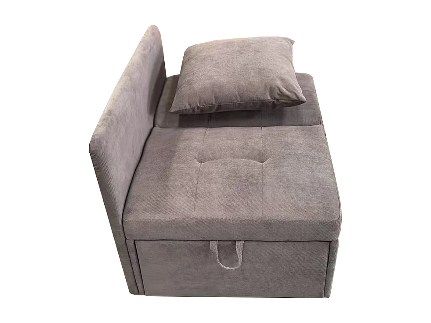 Canapé-lit 3 en 1, canapé multifonction en lin avec dossier réglable, solution gain de place, gris, (L177 x l68 x H65 cm)