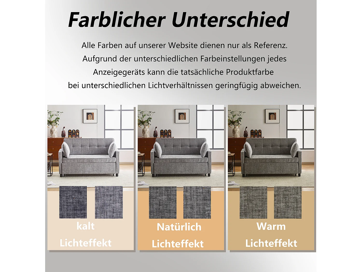 Slaapbank met slaapfunctie, 2-zitsbank, verstelbare armleuningen, chenillestof, schuim met hoge dichtheid, antiekgrijs (142x79x85 cm)