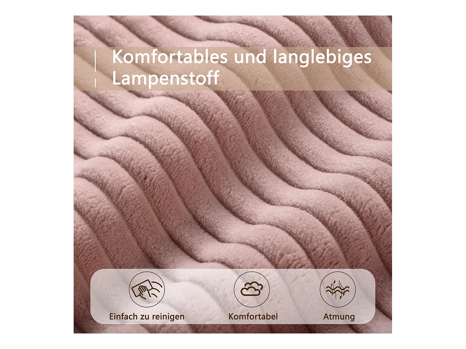 Divano moderno componibile con 3 cuscini e pouf sfoderabile, tessuto velluto, colore rosa, (258x86,1x87,8 cm)