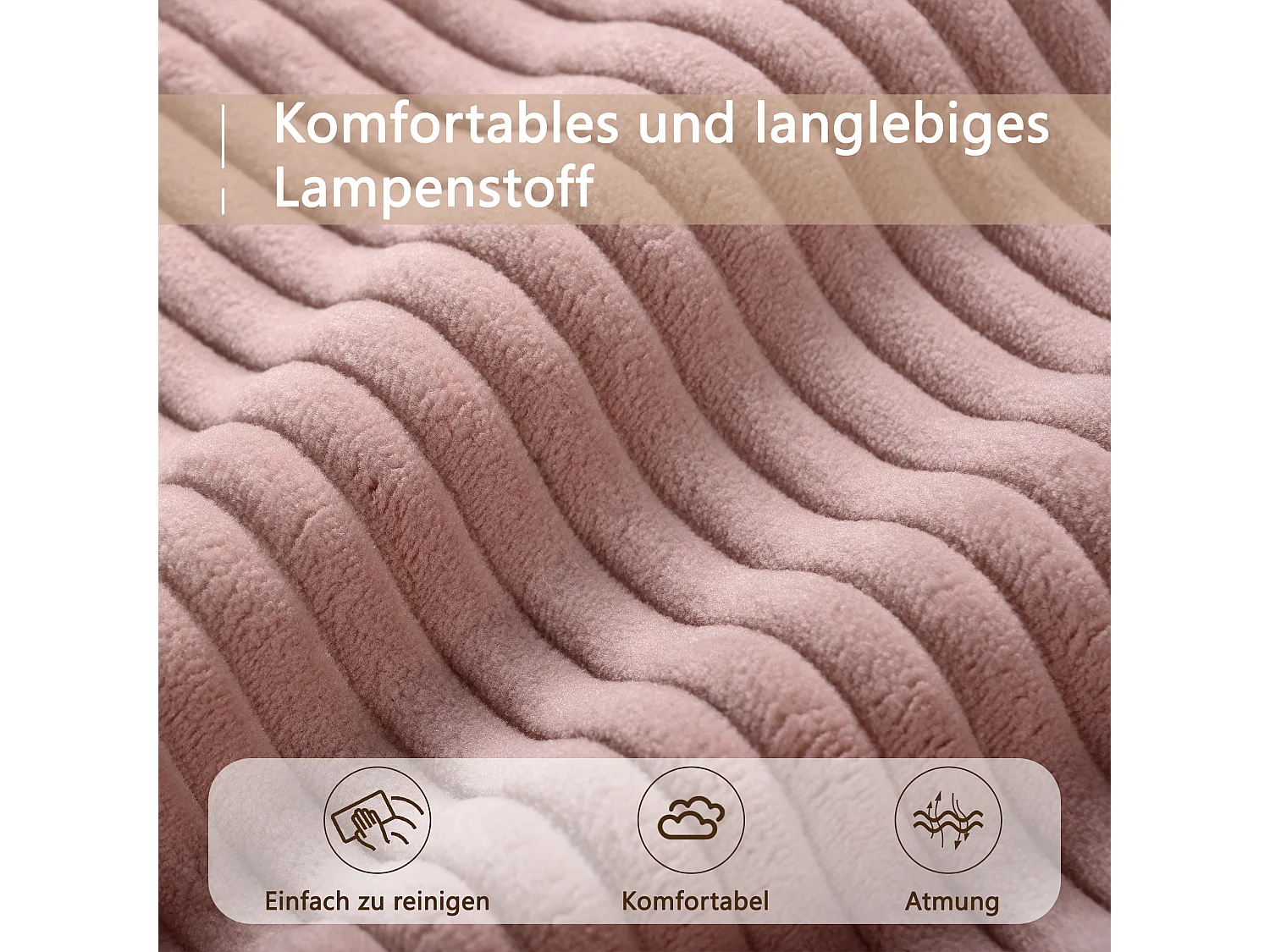Canapé modulable moderne avec 3 coussins et Pouf amovible, tissu en velours, coloris rose, (258x86.1x87.8 cm)