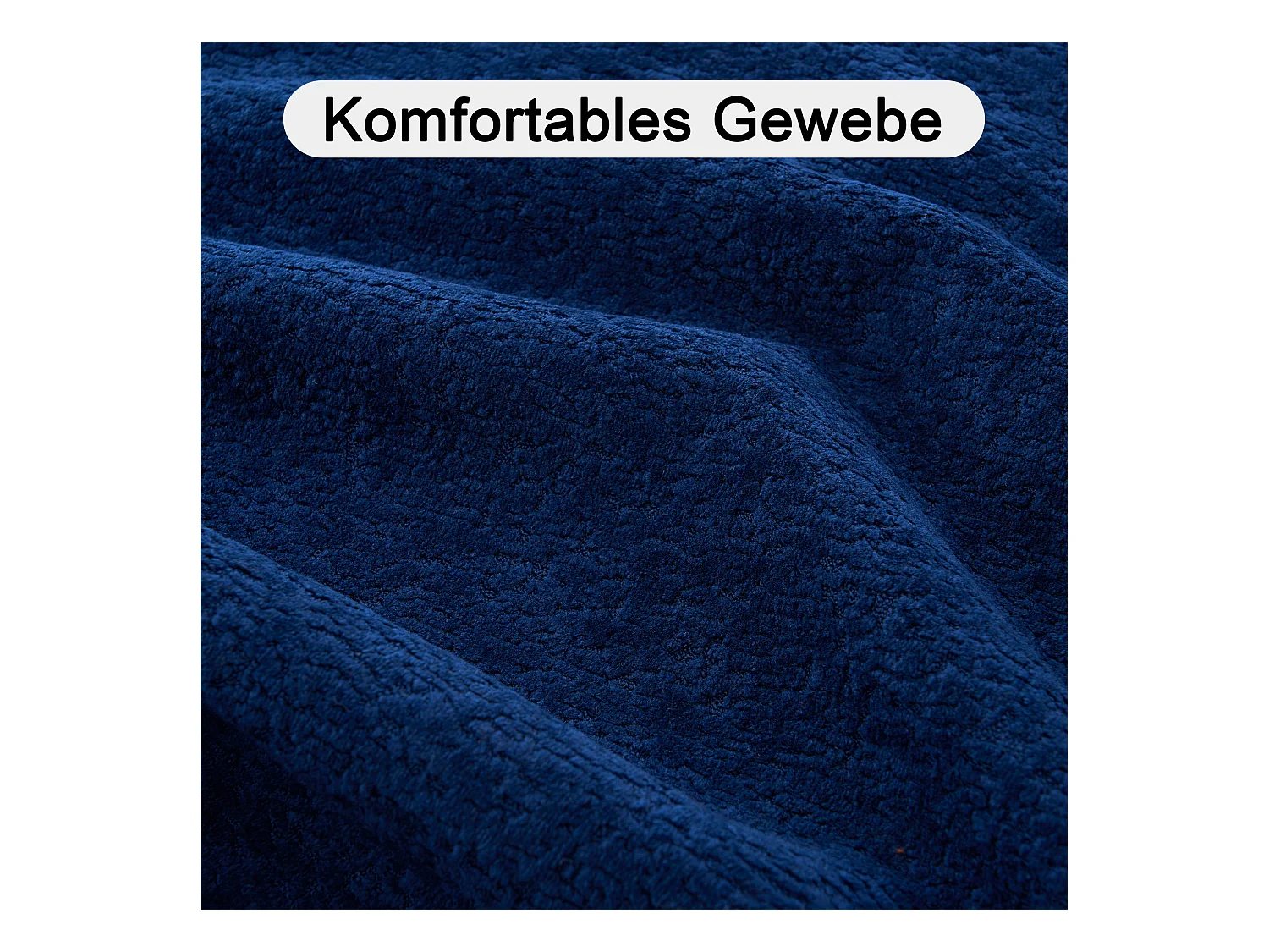 Canapé Modulable, Canapé Moderne en Tissu Chenille, Design Flexibilité, Bleu (263x171x66 cm)